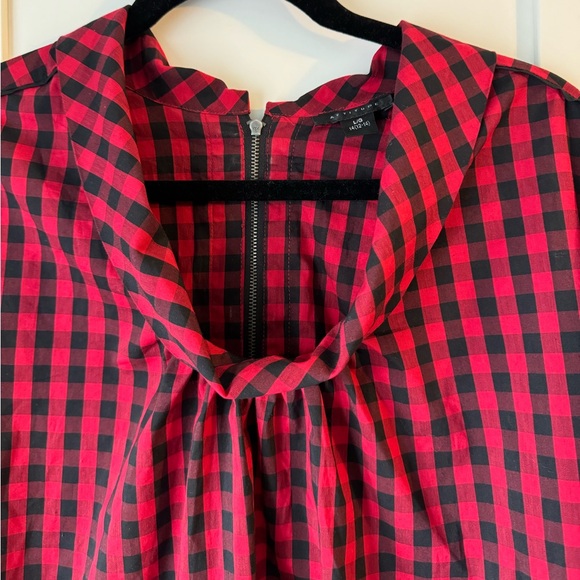 Red and Black Gingham Blouse - Picture 4 of 13
